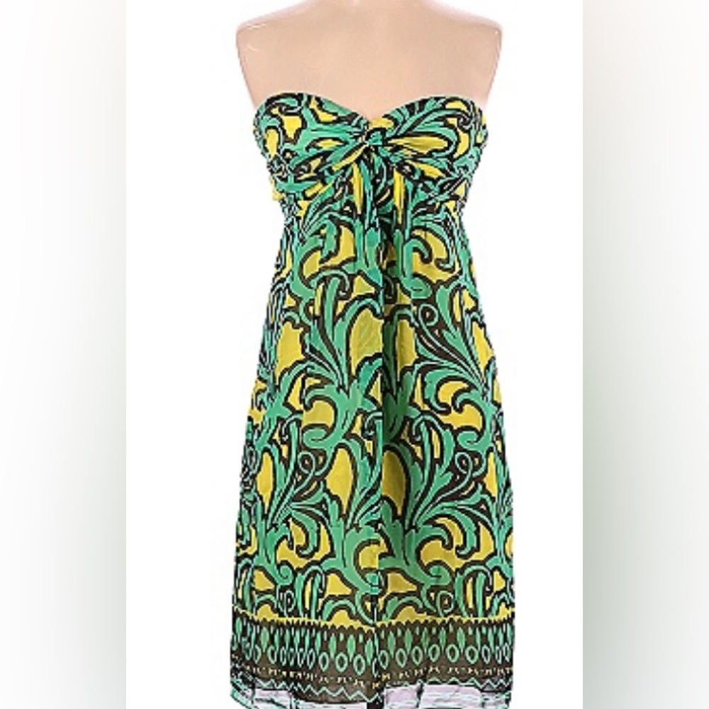 Milly silk strapless dress in like new cond
